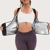 Resim Kadınlar için Spor Terleme Sauna Kıyafeti, Sarkan Beşiği Önleyen Sabit Sütyenli Beli Sıkılaştırıcı Şekillendirici İç Giyim, İnceltme Koşu Spor Giysisi, Kolay Yapıştırma Tasarımı, Karın Kontrollü Yoga Kıyafeti, Seksi Fitness Ceketi, Vücut Şekillendirici İç Çamaşırı, PU Kaplamalı Şekil Verici Alet 