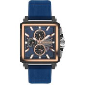 Resim Quantum HNG969.090 Quartz Silikon Lacivert Multifonksiyon 42 mm Erkek Kol Saati 