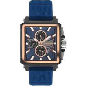 Resim Quantum HNG969.090 Quartz Silikon Lacivert Multifonksiyon 42 mm Erkek Kol Saati 