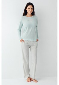 Resim Pierre Cardin Kadın Yeşil Pijama Takımı Pc9050-s-v1 Yeşil 