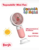 Resim AXWER Taşınabilir Fan Soğutucu Mini Vantilatör Klima Güçlü Serinletici Şarjlı Masa Üstü Sessiz Standlı 