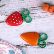Resim Strawberry ve Havuç Saplı Güvenlik Makasları - Paslanmaz Çelik, El Sanatları, Dikiş ve Eğlenceli Öğrenme İçin Ergonomik Tasarım, Eğlenceli Öğrenme Aracı | Eğlenceli Tasarım | Dayanıklı Makaslar 