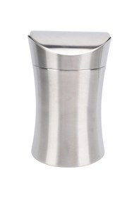 Resim Gajeena 304 Paslanmaz Çelik Masaüstü Çöp Kutusu, Vuruş Kapaklı Ev Ofis Banyo Küçük Çöp Konteyneri, Koku Engelleme Temiz Ve Şık Tasarım 