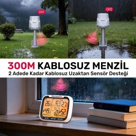 Resim Thermopro TP270 Termometre Iç/dış Mekan Profesyonel Dijital Sıcaklık ve Nem Ölçer 