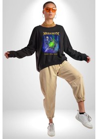 Resim Megadeth Heavy Metal Kadın Erkek Siyah Sweatshirt Siyah 
