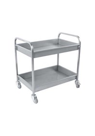 Resim Erginoks Bulaşık Toplama Arabası-komple krom-2 kat havuzlu tabla-50x97x95 cm 