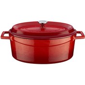 Resim Lava Trendy Serisi 21x27 CM Döküm Kırmızı Oval Tencere LV O TC 27 K2 R 