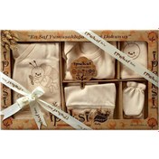 Resim Yeni Doğan Erkek Kız Bebek Zıbın Seti 8'li Organik 0-4 Ay Hastane Çok Renkli 