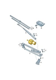 Resim Vw Volkswagen Golf 5 2004-2008 Ön Cam Silecek Motoru 1q1955119c 