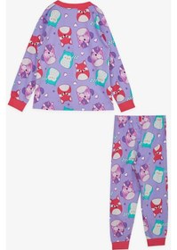 Resim Breeze Kız Çocuk Pijama Takımı Sevimli Hayvancıklar Desenli 1-4 Yaş, Lila-lila Lila 