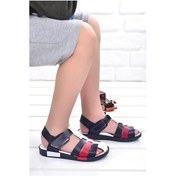 Resim Kiko Şb 2479-87 Orto Pedik Erkek Çocuk Sandalet Terlik Lacivert - (414664003) Lacivert 