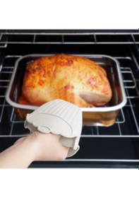 Resim Porsima 3260 Silikon Fırın Eldiven -yanmaz Tepsi Tutacak Krem 
