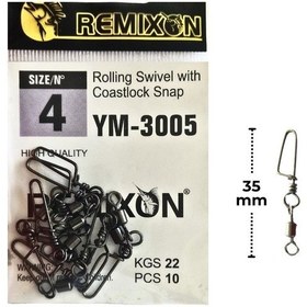 Resim Remixon Ym-3005 No:4 Klipsli Fırdöndü 10 Adet 