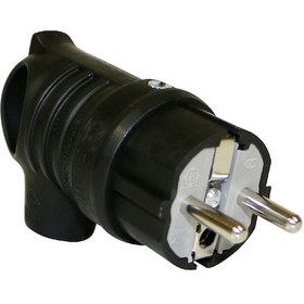 Resim Bemis Bk1-1402-2041 ,1-faz 16-amper Siyah Ups Açılı Kauçuk Fiş 