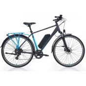 Resim Carraro Elife 52 cm 7-V Hd Mat Antrasit-Mavi-Siyah Elektrikli Şehir Bisikleti 