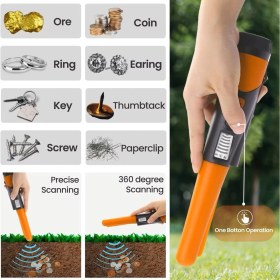 Resim Pointer Hassas Algı Metal Dedektör (Seviye Gösteren Digital Ekran 3 Kademe) 