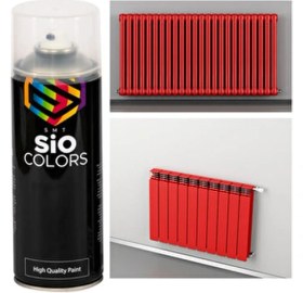 Resim Sio Colors SMT 400ML Beyaz Eşya Sprey Boya Radyatör Kalorifer Petek İçin Isıya Dayanıklı Kolay Uygulama 