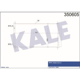 Resim KALE Kondenser Al/pl/brz Cıvıc Ixklr-350605 80110tv0e01 80110tv1e01 80110tv0e01 