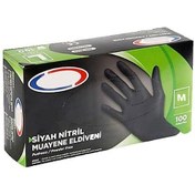 Resim Karex Siyah Nitril Pudrasız Eldiven M Siyah 100 Adet 