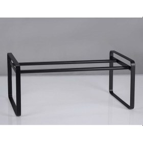 Resim Ayakkabılık Modeli Dekoratif Metal Ayakkabılık Siyah 