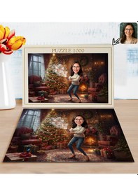 Resim Bk Gift Kişiye Özel Kadın Yılbaşı Karikatür Tasarımlı 1000 Parça Profesyonel Puzzle-8, 1000 Puzzle, Yeni Yıl Hediyesi, Yılbaşı Hediyesi Kobitmeyencom3 