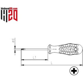 Resim İzeltaş Kraft Seri Yıldız Uçlu Tornavida 45x100 MM 4120185100 