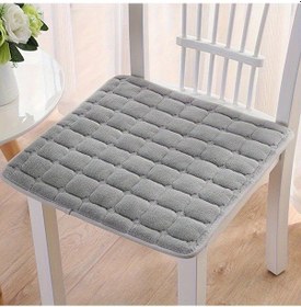 Resim Xuweiwei Yıkanabilir Kaymaz Gri 40x40 Cm Mikrofiber Sandalye Minderi Oturma Pedı 