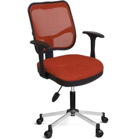 Resim Türksit 807 File Koltuk Metalik Gri Boyalı Ayak Turuncu 