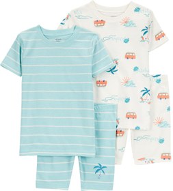 Resim Carter's Erkek Bebek Pijama Set 4'lü Paket 