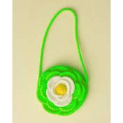 Resim El Yapımı Makrome Çanta Doğal ve Şık Tasarım Çiçek Kırmızı 