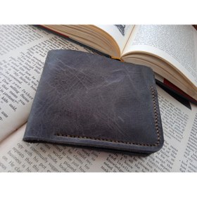Resim Mahfuz Gerçek Deri Tamamen El Emeği Cüzdan 22cm*8cm * 1 Banknot Alanı 4 Kart Bölmesi EBY3 