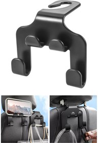 Resim Light Nova Araç İçi Koltuk Arkası Telefon Tutucu Kanca ve Eşya Çanta Giysi Askısı Organizer 