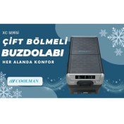 Resim Coolman COOLMANX35K Portatif Buzdolabı Çift Bölme 