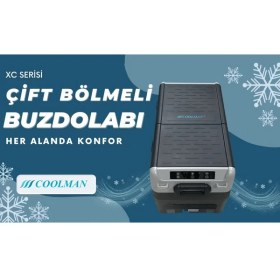 Resim Coolman COOLMANX35K Portatif Buzdolabı Çift Bölme 