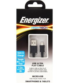 Resim Energizer C21ubmcgbk4 1.2m Flat Micro Siyah Usb Kablosu 