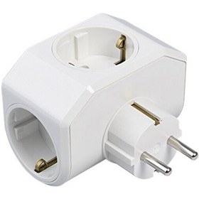 Resim Viko 90303003-ZM Yonca Plus Üçlü Topraklı Priz Beyaz 