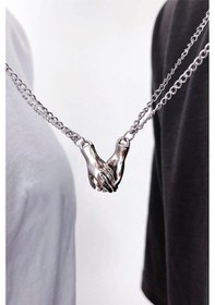 Resim Mıknatıslı El Ele Tutuşan Çift Sevgili Kolyesi Bbk23 (496777744) 