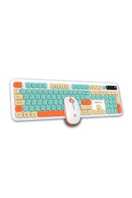 Resim Polosmart PSK12 Kablosuz 2.4 Ghz Pilli Klavye & Mouse Set Beyaz 