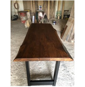 Resim Bintaşmobilya Ceviz Rengi Gürgen Ağacı Bar Masası 180X70.Cm 