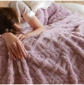 Resim Agoodshop Kış Sezonu Kalın Battaniye - Sıcak Ve Şekerleme Tarzı Taff Pazen Battaniye - Düz Renk 36 Derece Üstü 