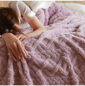 Resim Agoodshop Kış Sezonu Kalın Battaniye - Sıcak Ve Şekerleme Tarzı Taff Pazen Battaniye - Düz Renk 36 Derece Üstü 