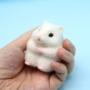 Resim DIY İğne Yünü Felt Kiti - Çiftler İçin Sevimli Beyaz Hamster Yünü Felt El Sanatları Seti, Tam Malzemeler ve Araçlar ile Mükemmel Doğum Günü Hediyesi, DIY Felt Kiti 