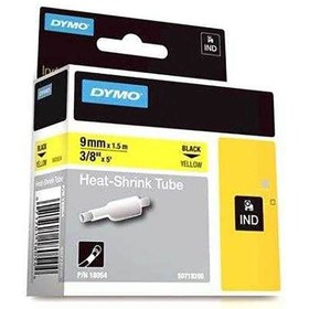 Resim Dymo Rhinopro Isıyla Küçülen Şerit 9 Mm X 1.5 Metre Sarı/siyah 