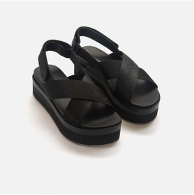 Resim Calvin Klein Dolgu Topuklu Kadın Sandalet Yw0yw01362 Siyah 