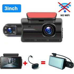 Resim Arabalar İçin 3.0 İnç Dash Kamera 1080p 2 Lens Ön Camrea Araç Gece Görüş İçin None X17-no Wıfı-2cam 