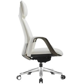 Resim Hunt Mobilya Nuna Beyaz Deri Ofis Yönetici Koltuğu 
