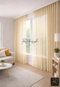 Resim Grek Dokulu Tül Perde Şampanya – Tok Etek, Zarif GörünümKurşun Sarım Şampanya 