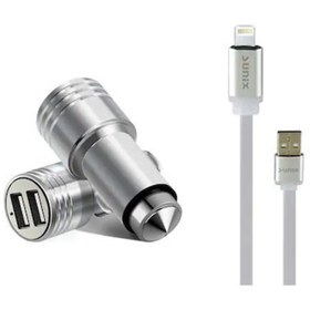 Resim Syronix Apple iPhone Metal Araç 2.4A Lightning Kablolu Hızlı Şarj Aleti Cihazı 