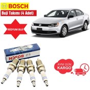 Resim Volkswagen Jetta 1.2 Tsi Bosch Çift Iridyum Buji Takım 2011--2014 Uyumlu 