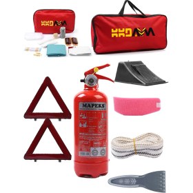 Resim KKDAVM Dikdörtgen Trafik ve Ilk Yardım Seti Çantası Ekonomik - Karayollarına Uygun Trafik Seti 